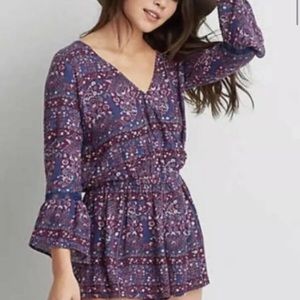 American Eagle Boho Romper Sz MD